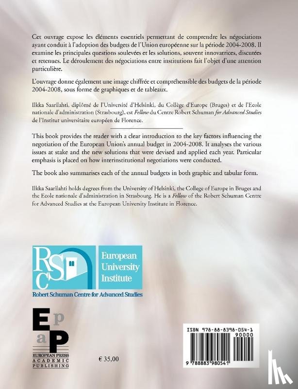 Saarilahti, Ilkka - Les Les Procedures Budgetaires De L'union Europeenne De 2004 a 2008
