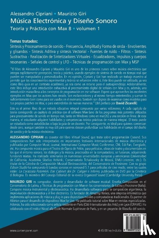 Cipriani, Alessandro, Giri, Maurizio - Música Electrónica y Diseño Sonoro - Teoría y Práctica con Max 8 - Volumen 1