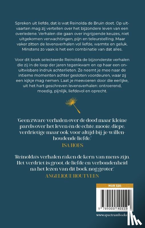 Bruin, Reinolda de - Wat ik hoorde toen jij er niet meer was