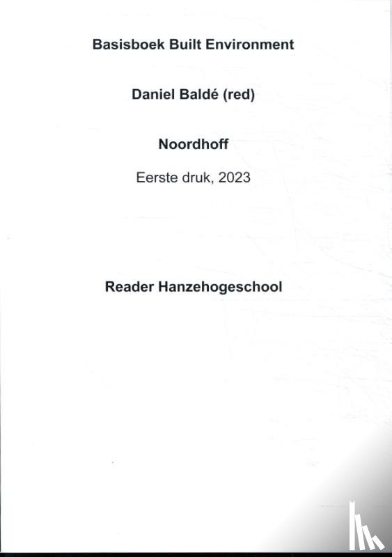 Baldé, Daniel - Built Environment - BOM Hanzehogeschool
