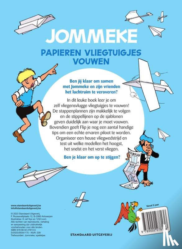  - Papieren vliegtuigjes vouwen met Jommeke