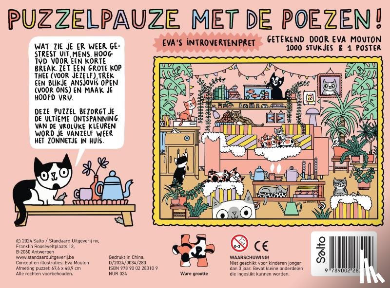 Mouton, Eva - Eva's introvertenpret: Puzzelpauze met de poezen!
