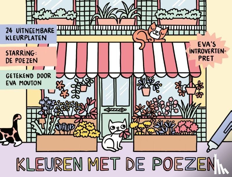 Mouton, Eva - Eva's introvertenpret: Kleuren met de poezen