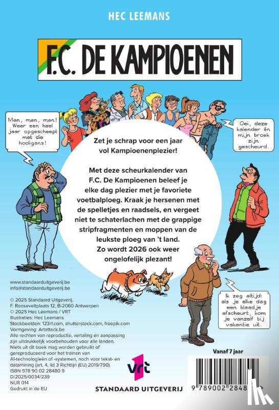 Hec Leemans - F.C. De Kampioenen scheurkalender 2026