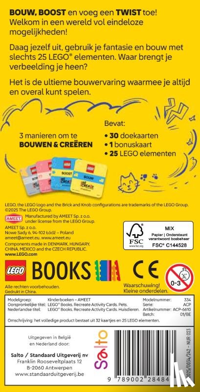  - Lego ReCreate Activity Cards: Huisdieren