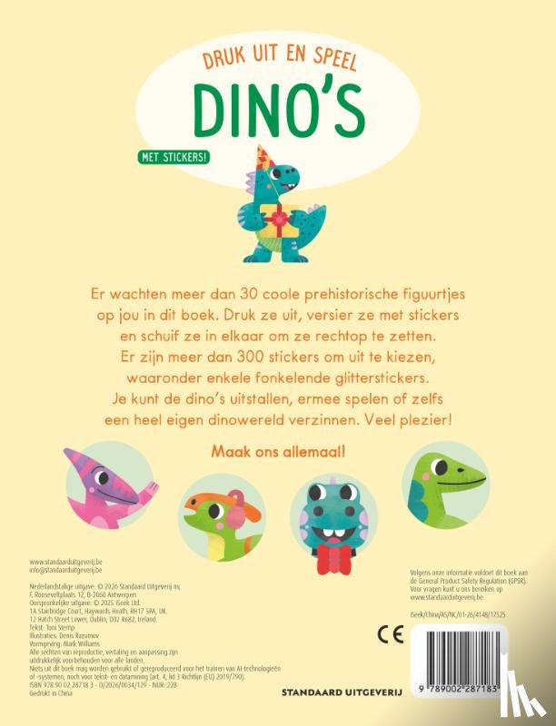 - Druk uit en speel: Dino's