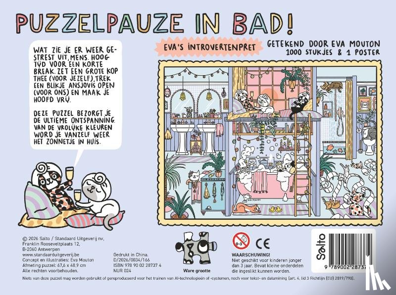 Mouton, Eva - Eva's introvertenpret- Puzzelpauze in bad