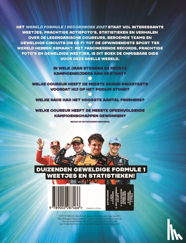 Jones, Bruce - Wereldrecordboek 2027 Formule 1