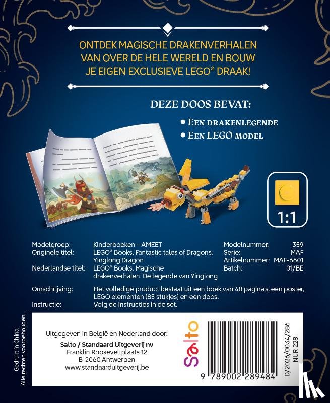  - Lego Magische drakenverhalen: de legende van Yinglong (gele draakje)