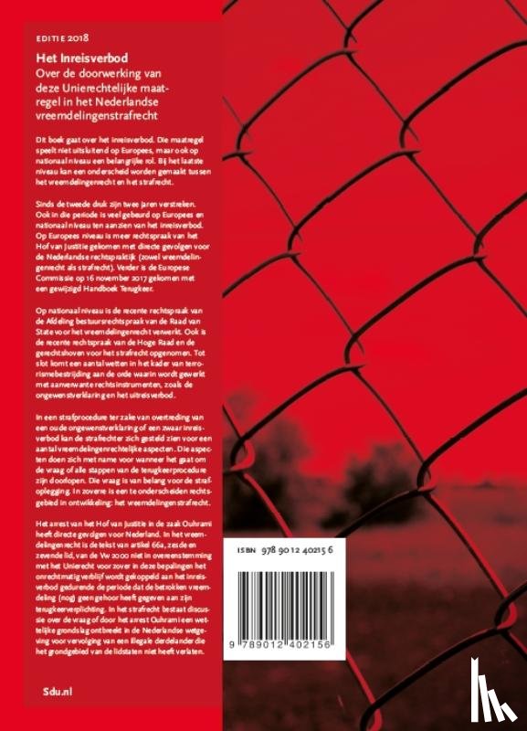 Waasdorp, J.R.K.A.M., Pahladsingh, A. - Het inreisverbod. Editie 2018