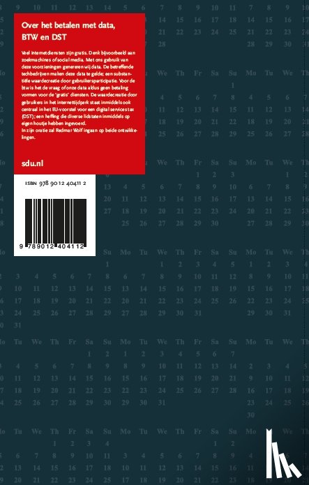 Wolf, Redmar - Over betalen met data, btw en DST