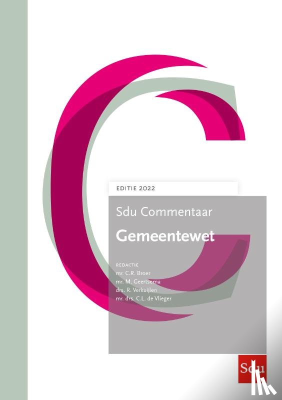  - Sdu Commentaar Gemeentewet. Editie 2022