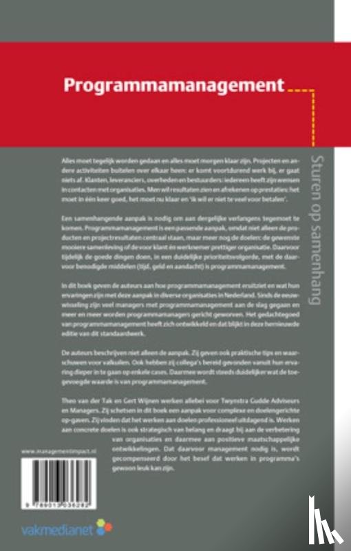 Tak, T. van der, Wijnen, G. - Programmamanagement