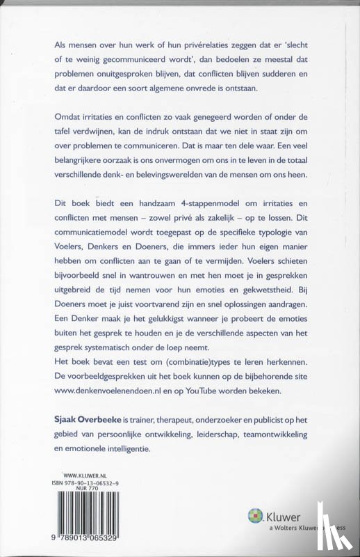 Overbeeke, S., Ria Harmelink Journalistieke Producties - Beter communiceren met denkers, voelers en doeners