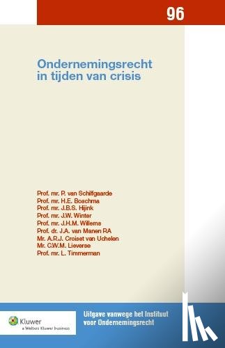 Schilfgaarde, P. van, Boschma, H.E., Hijink, J.B.S., Winter, J.W. - Ondernemingsrecht in tijden van crisis