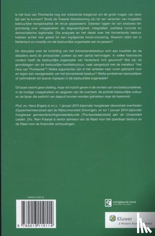 Engels, J.W.M., Fraanje, M.J. - De bestuurlijke organisatie van Nederland