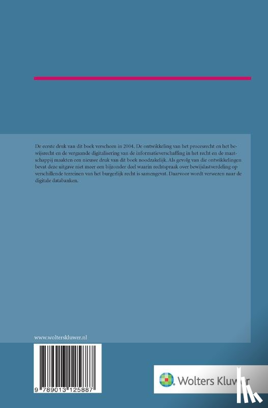 Asser, W.D.H. - Bewijslastverdeling