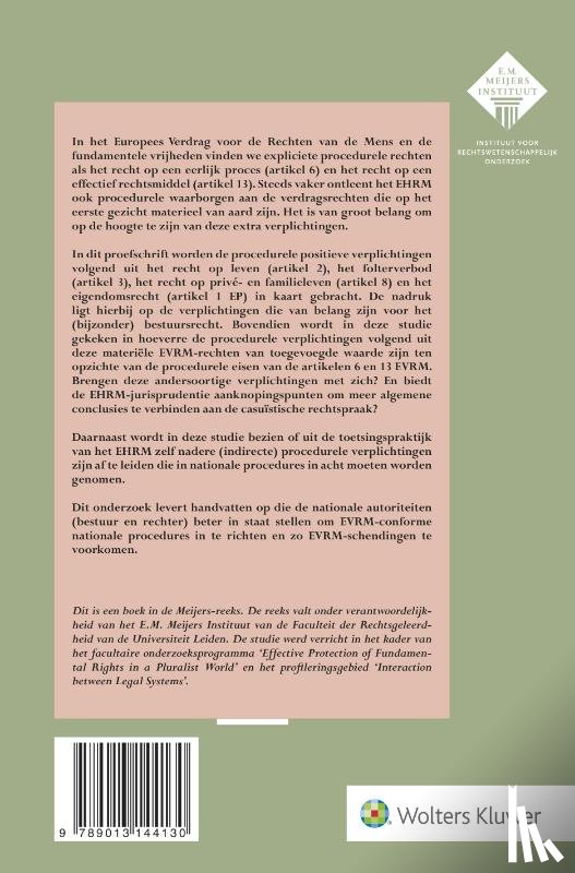 Jong, Tessa de - Procedurele waarborgen in materiële EVRM-rechten