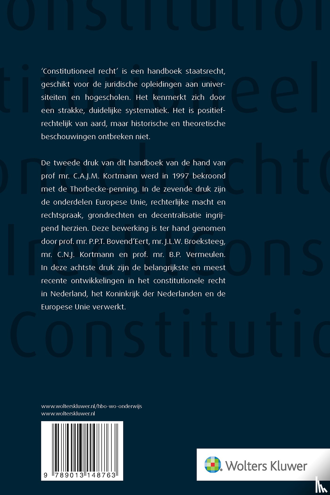 Kortmann, C.A.J.M. - Constitutioneel recht, softcover editie