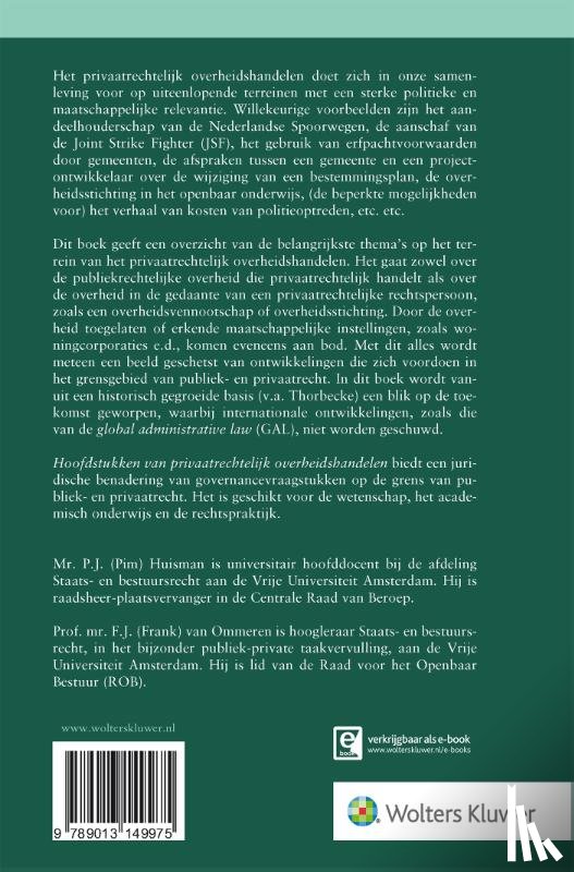 Huisman, P.J., Ommeren, F.J. van - Hoofdstukken van privaatrechtelijk overheidshandelen