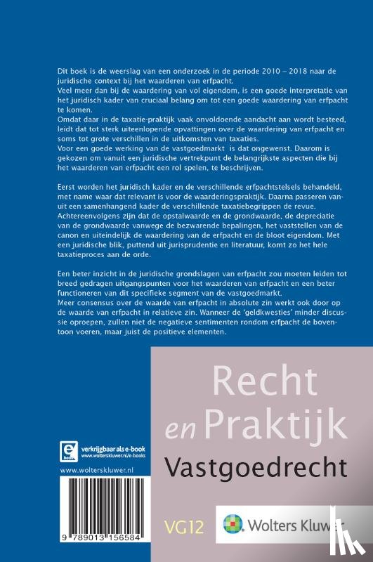 Koe, M. de - De waarde van erfpacht