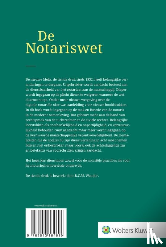 Melis, J.C.H. - De Notariswet