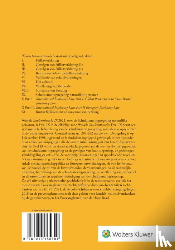 Wessels, B. - Schuldsaneringsregeling natuurlijke personen