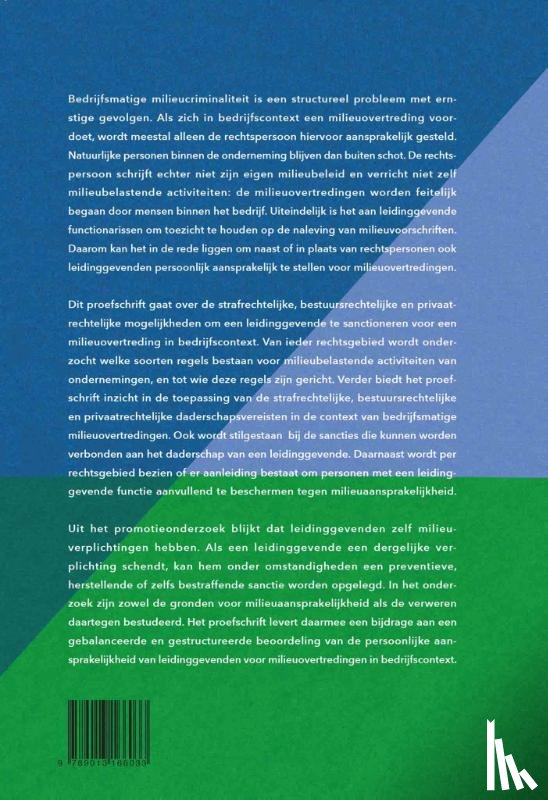  - Milieuaansprakelijkheid van leidinggevenden
