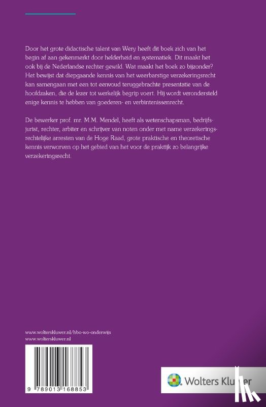  - Hoofdzaken verzekeringsrecht