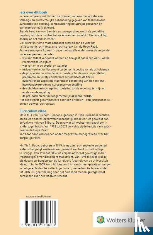 Buchem-Spapens, A.M.J. van - Faillissement, surseance van betaling en schuldsanering