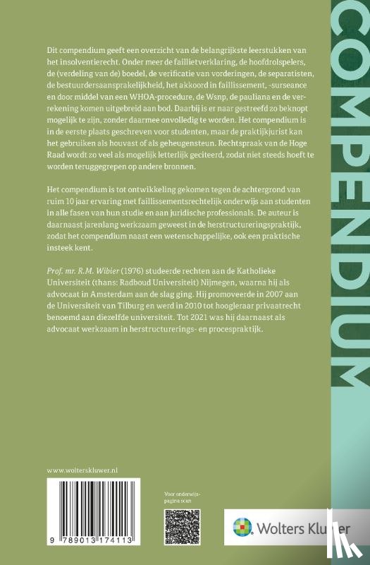 Wibier, R.M. - Compendium van het Nederlands insolventierecht