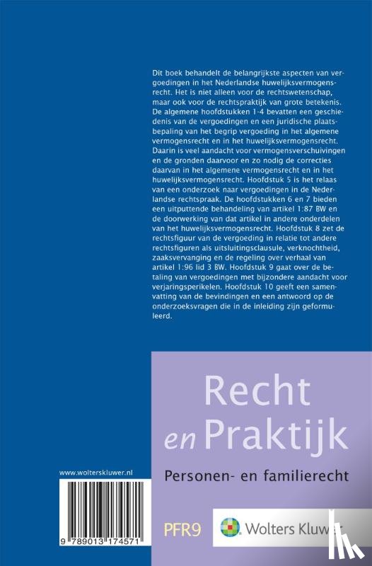 - Vergoedingen in het Nederlandse huwelijksvermogensrecht