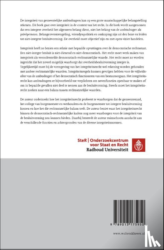  - Juridische normen voor bestuurlijke integriteit in de democratische rechtsstaat