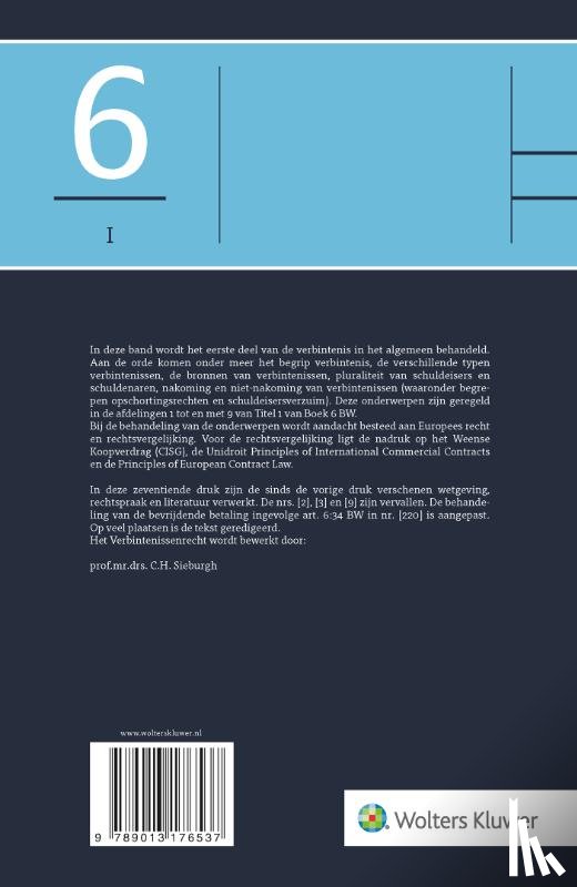  - De verbintenis in het algemeen, eerste gedeelte