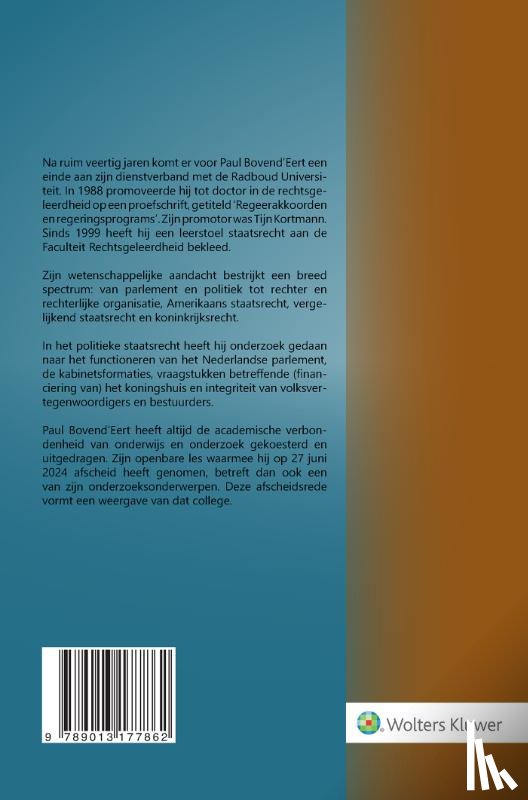  - Naleving van integriteitsregels in het parlement en de regering
