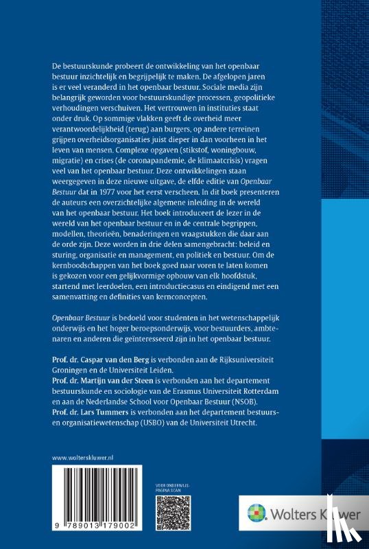  - Openbaar Bestuur, beleid, organisatie en politiek