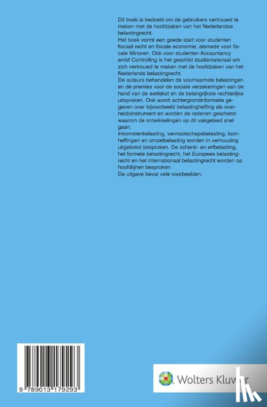  - Belastingrecht in hoofdlijnen