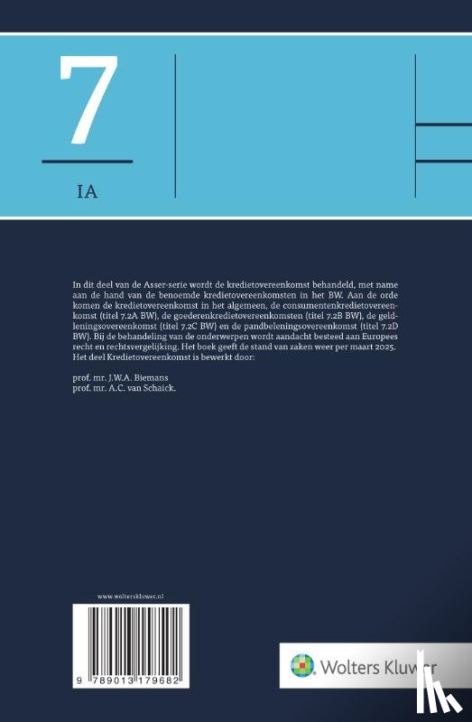  - Asser 7-IA Kredietovereenkomst
