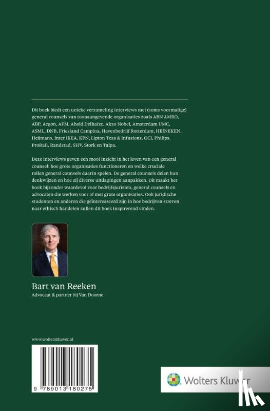  - De general counsel