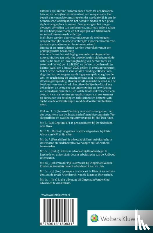  - Arbeidsrechtelijke aspecten van reorganisatie
