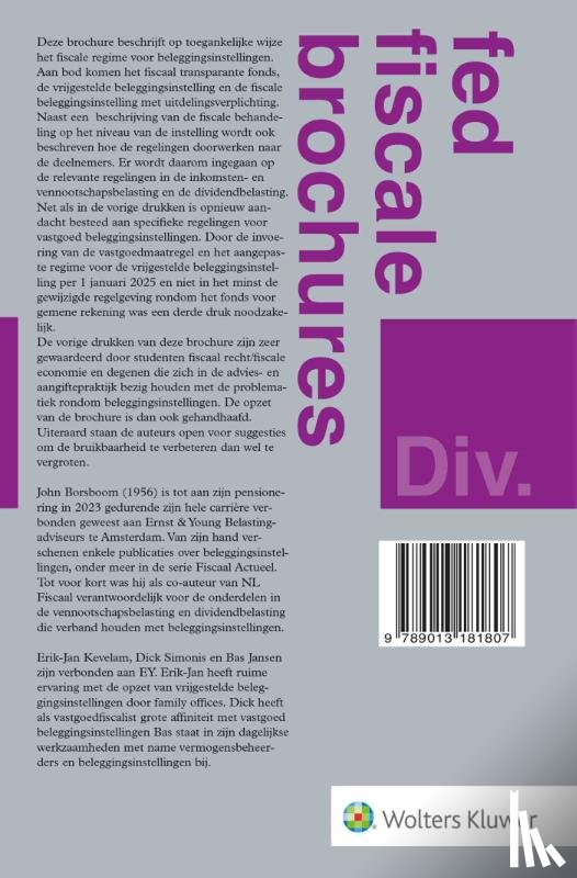  - Fiscale beleggingsinstellingen