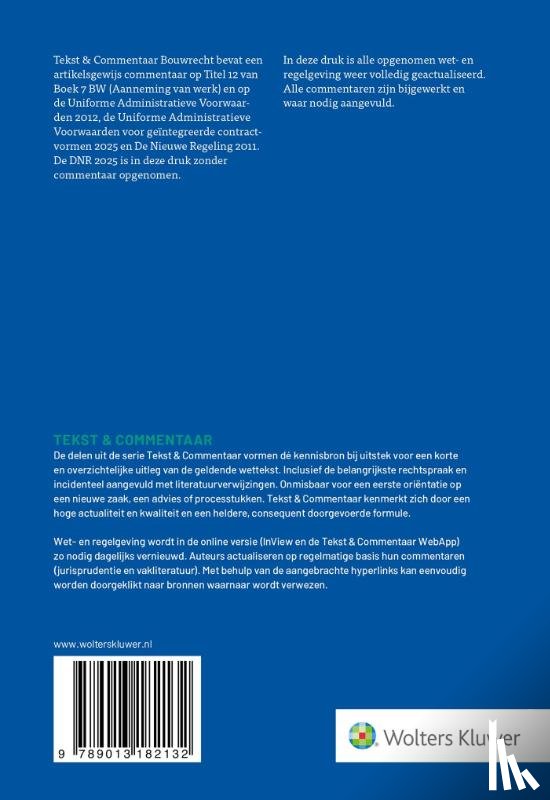  - Tekst & Commentaar Bouwrecht