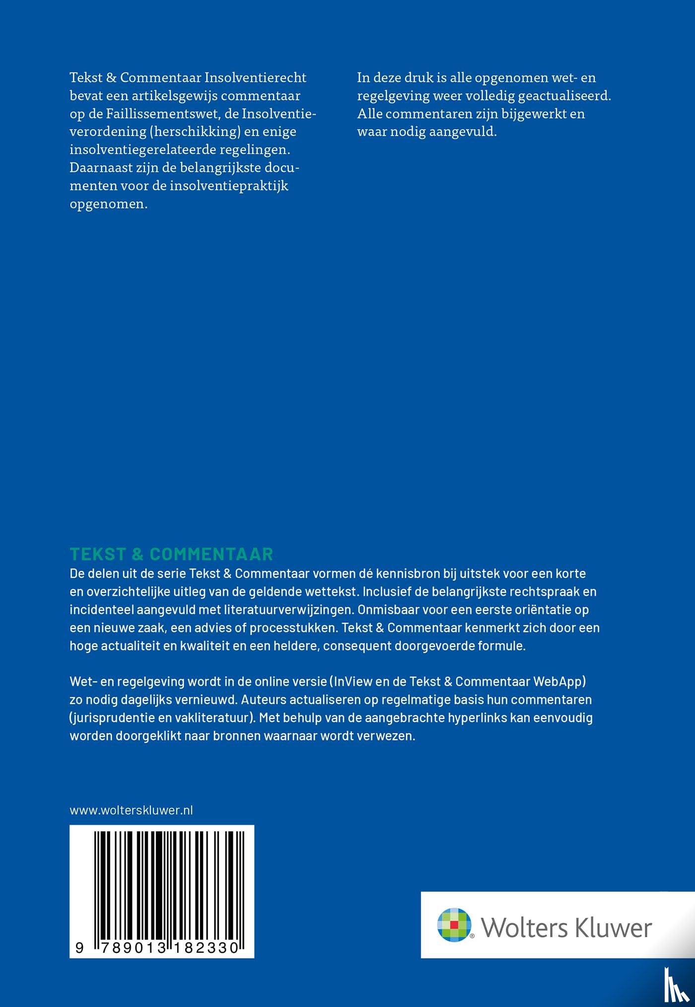  - Tekst & Commentaar Insolventierecht