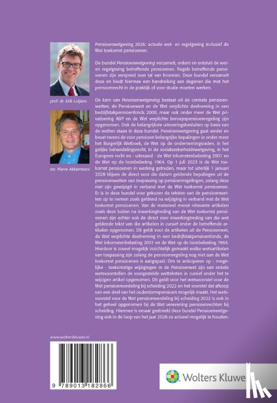  - Pensioenwetgeving 2026