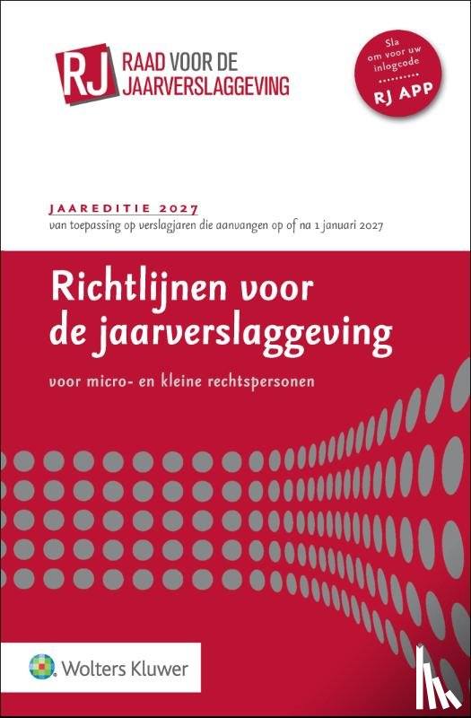  - Richtlijnen voor de jaarverslaggeving voor micro- en kleine rechtspersonen 2027