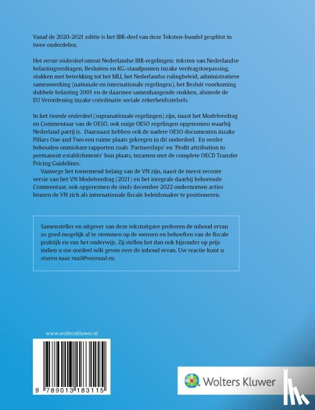  - Teksten Internationaal belastingrecht 2026/2027