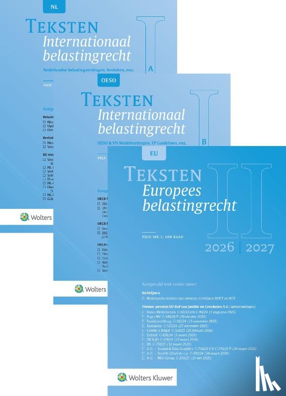  - Teksten Internationaal & Europees belastingrecht 2026/2027
