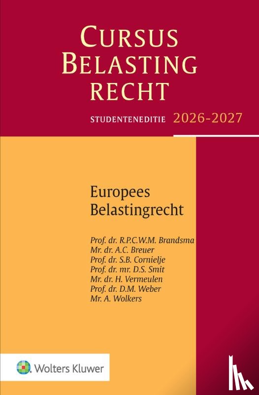  - Studenteneditie Cursus Belastingrecht Europees belastingrecht 2026-2027
