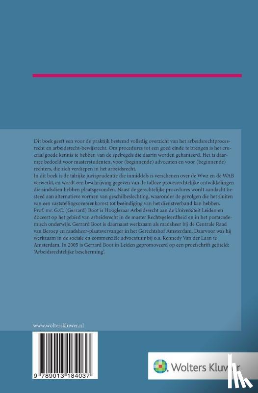 Boot, G.C. - Arbeidsprocesrecht