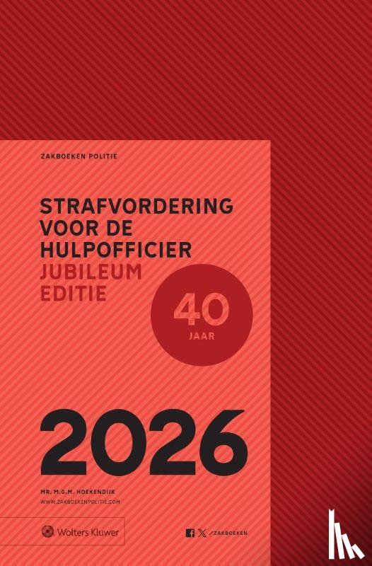  - Zakboek Strafvordering voor de hulpofficier, jubileumeditie (1986-2026)